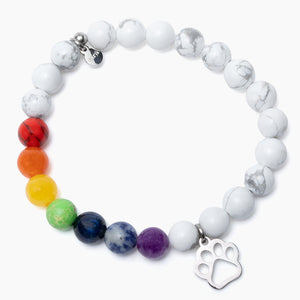 BUY 1 GET 1 STRA Dog Natural Stone Rainbow and Howlite & Crystal Rainbow Bracelets