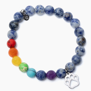 STRA Rainbow Bridge Blue Spot Jasper & Crystal Rainbow Bracelet