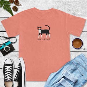 Born To Be Wild - Cats Tee (Crunchberry, Terracotta, White)