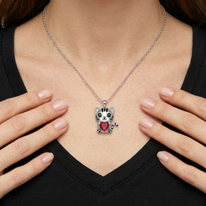 Sweetheart Kitty Love Pendant Necklace
