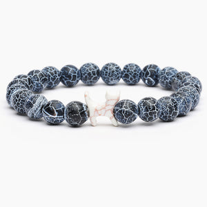 STRA Cat Natural Dark Blue Fossil Bracelet