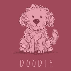 Doodle Tee (White, Berry, Violet)