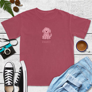 Doodle Tee (White, Berry, Violet)