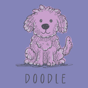 Doodle Tee (White, Berry, Violet)