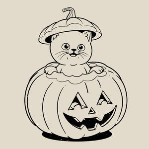 Pumpkin Cat Tee (Terracotta, Ivory, Sandstone, White)