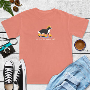 This Is My Dog Walking Shirt- Rain Boots Tee (White, Lagoon Blue, Terracotta)