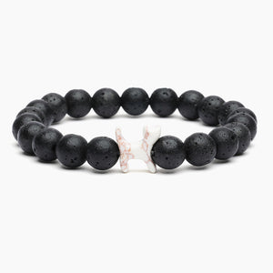 STRA Cat Black Lava Beaded Bracelet
