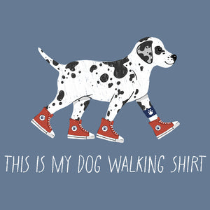 This Is My Dog Walking Shirt - Sporty Tee (Blue Jean, Terracotta, Ivory)