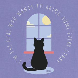 I’m The Girl Who Wants To Bring Home Every Stray Cat Tee (Terracotta, Blue Jean, Berry, Crunchberry, Violet)