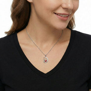 Moonlit Love Cat Pendant Necklace