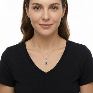 Moonlit Love Cat Pendant Necklace