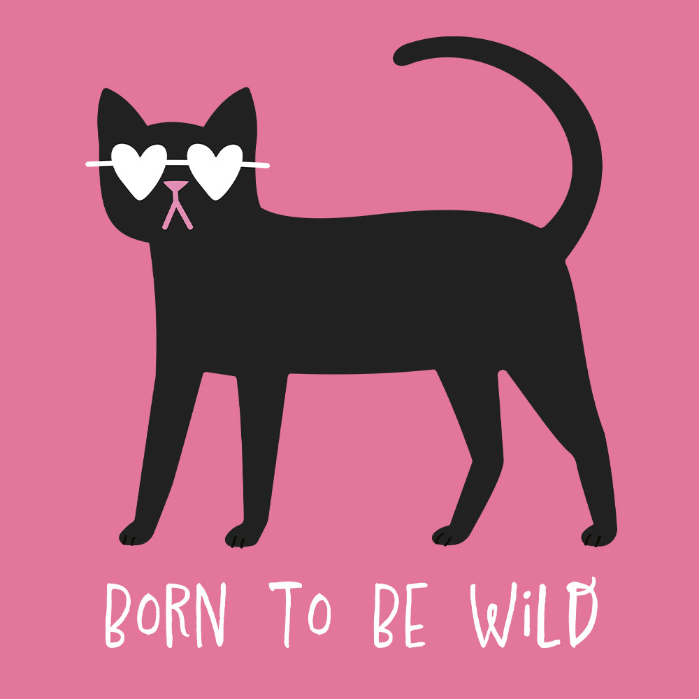 Born To Be Wild - Cats Tee (Crunchberry, Terracotta, White)