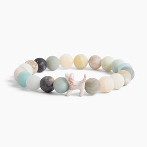 Stack Set-Beach Essence Cat Bracelets with Beach Natural & Natural Blue Fossil Bracelets