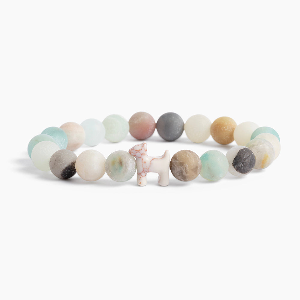 Stack Set-Beach Essence Dog Bracelets with Beach Natural & Natural Blue Fossil Bracelets
