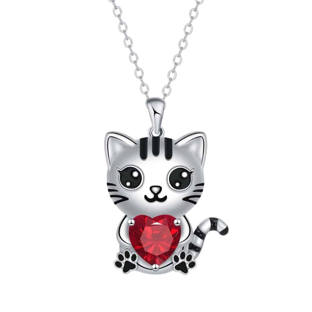 Sweetheart Kitty Love Pendant Necklace