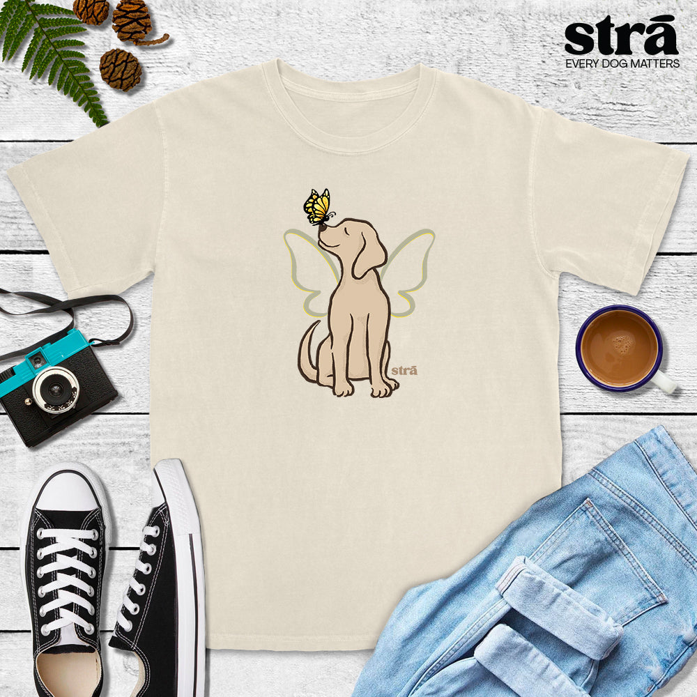 Wings Of Hope Dog &amp; Butterfly Tee (Sea Foam, Blue Jean, Terracotta, Ivory)