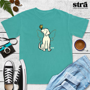 Wings Of Hope Dog & Butterfly Tee (Sea Foam, Blue Jean, Terracotta, Ivory)