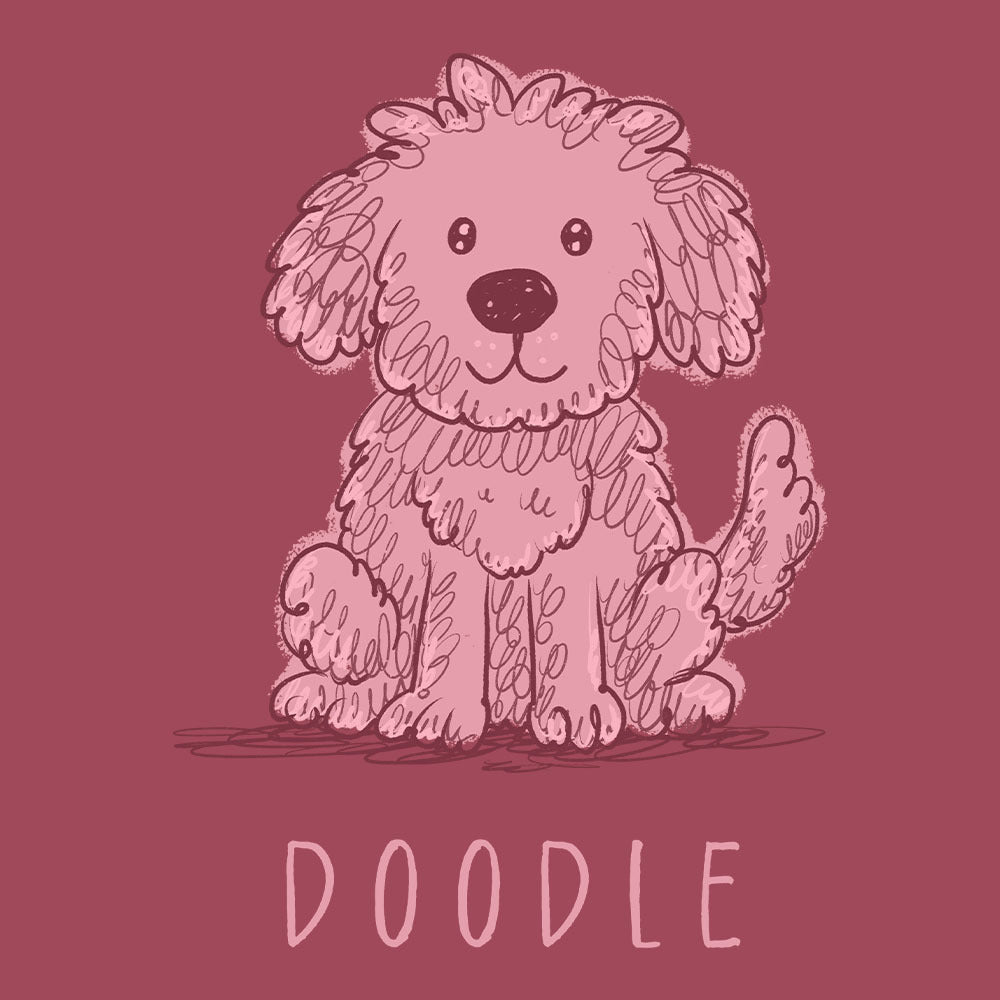 Doodle Tee (White, Berry, Violet)