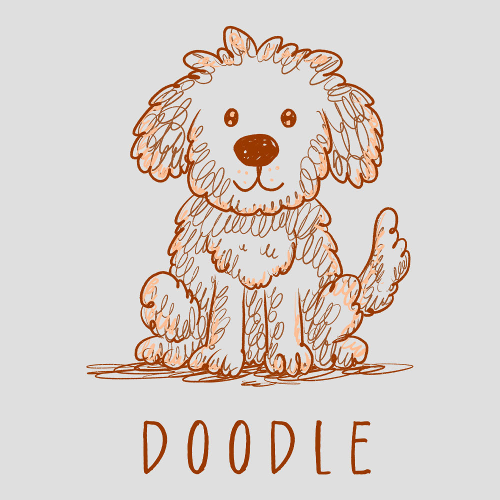 Doodle Tee (White, Berry, Violet)