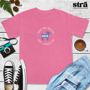 Every Dog Matters Save A Stray's Life Tee (Crunchberry, Terracotta, Violet, Lagoon Blue)