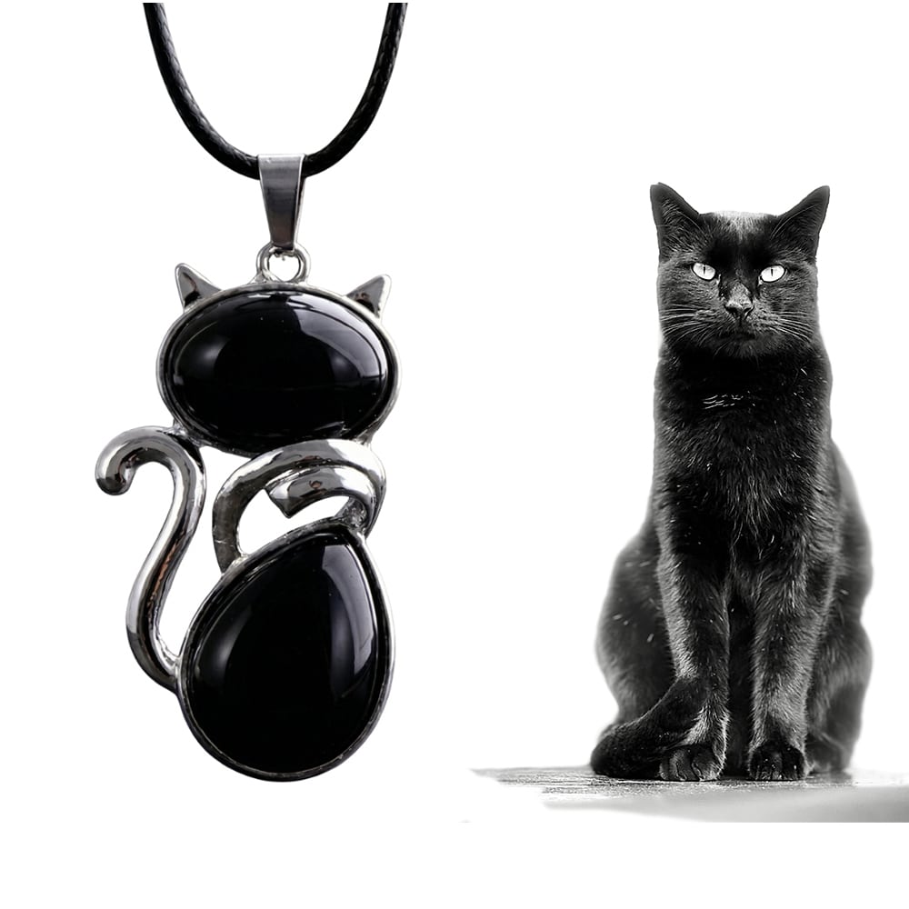 Mystic Crystal Cat Pendant Necklace