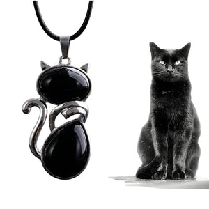 Mystic Crystal Cat Pendant Necklace