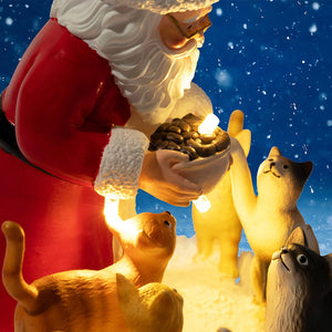 Santa’s Light Of Hope- A Cat’s Christmas Wish Inspirational Collectible Figurine- Helps Feed Shelter Cats in Need