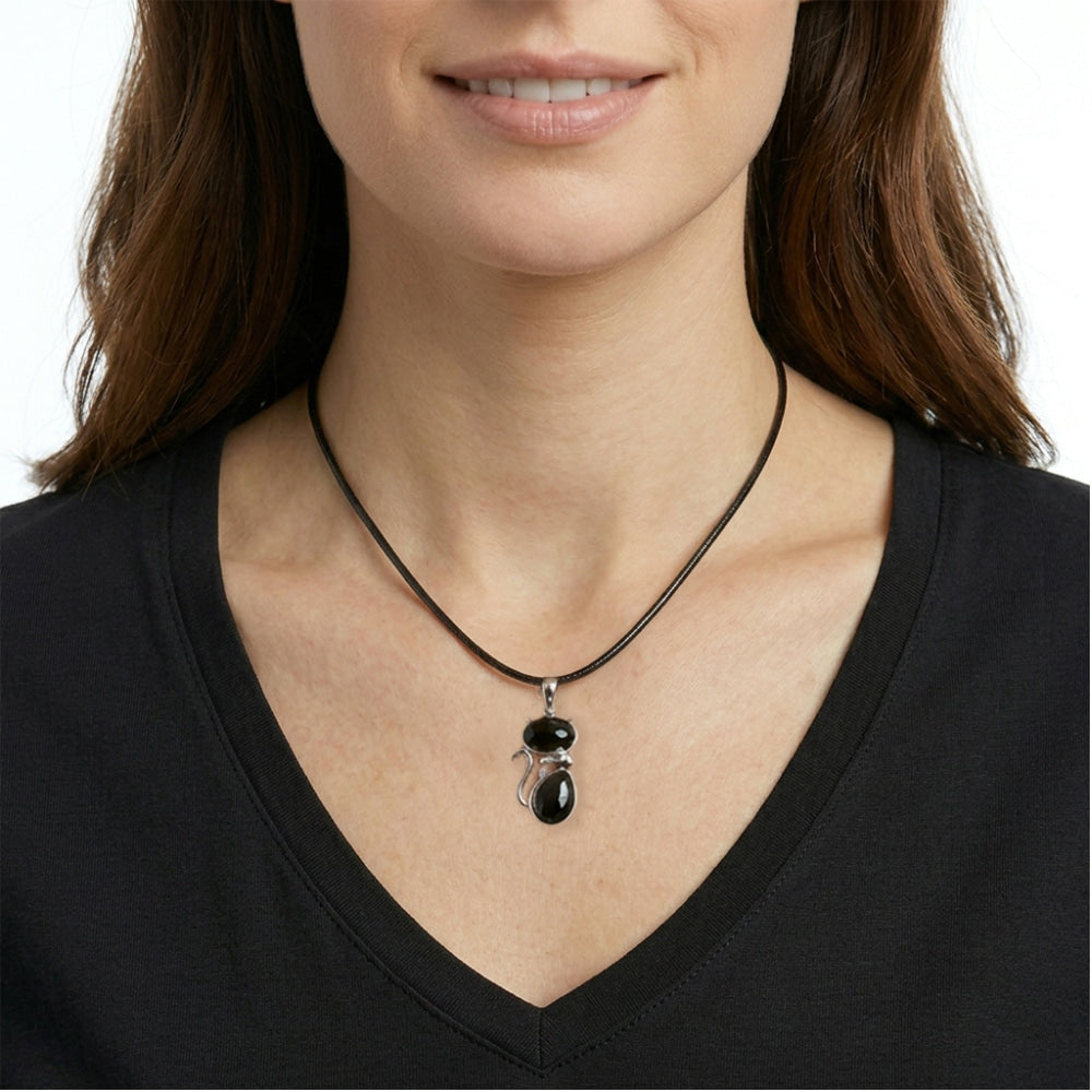Mystic Crystal Cat Pendant Necklace