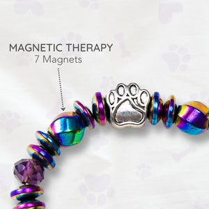 Iridescent Rainbow Magnetic Beaded Therapy Bracelet