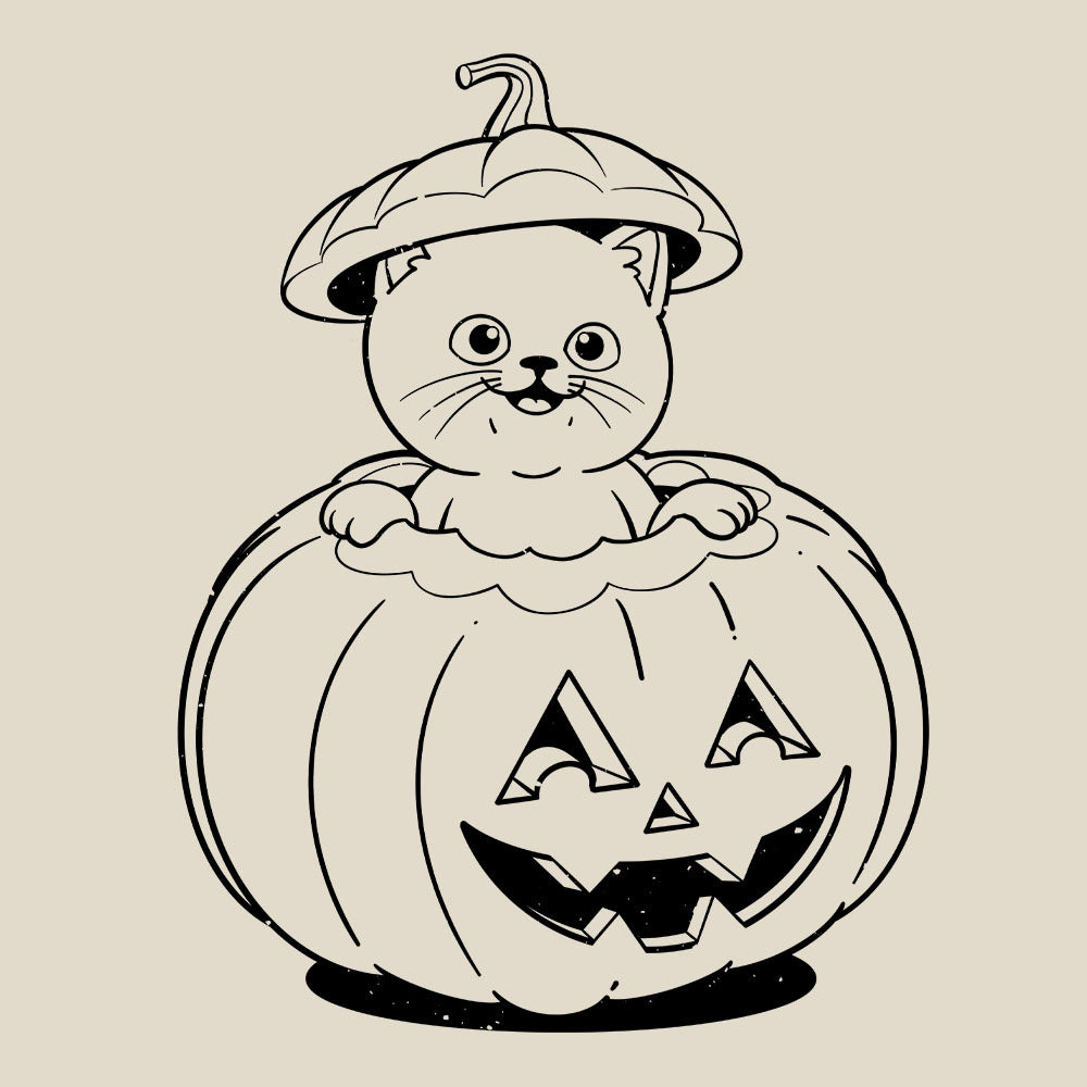 Pumpkin Cat Tee (Terracotta, Ivory, Sandstone, White)