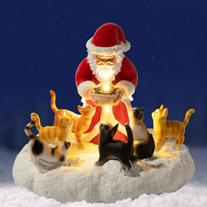 Santa’s Light Of Hope- A Cat’s Christmas Wish Inspirational Collectible Figurine- Helps Feed Shelter Cats in Need