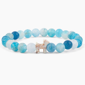 Stack Set-Beach Essence Dog Bracelets with Beach Natural & Natural Blue Fossil Bracelets