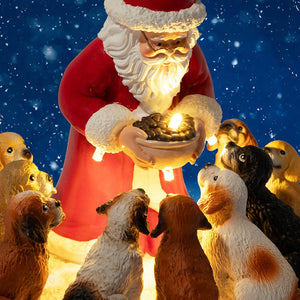 Santa’s Light Of Hope- A Dog’s Christmas Wish Inspirational Collectible Figurine- Helps Feed Shelter Dogs in Need