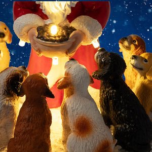 Santa’s Light Of Hope- A Dog’s Christmas Wish Inspirational Collectible Figurine- Helps Feed Shelter Dogs in Need