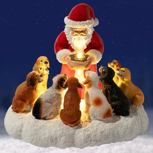 Santa’s Light Of Hope- A Dog’s Christmas Wish Inspirational Collectible Figurine- Helps Feed Shelter Dogs in Need