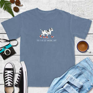 This Is My Dog Walking Shirt - Sporty Tee (Blue Jean, Terracotta, Ivory)