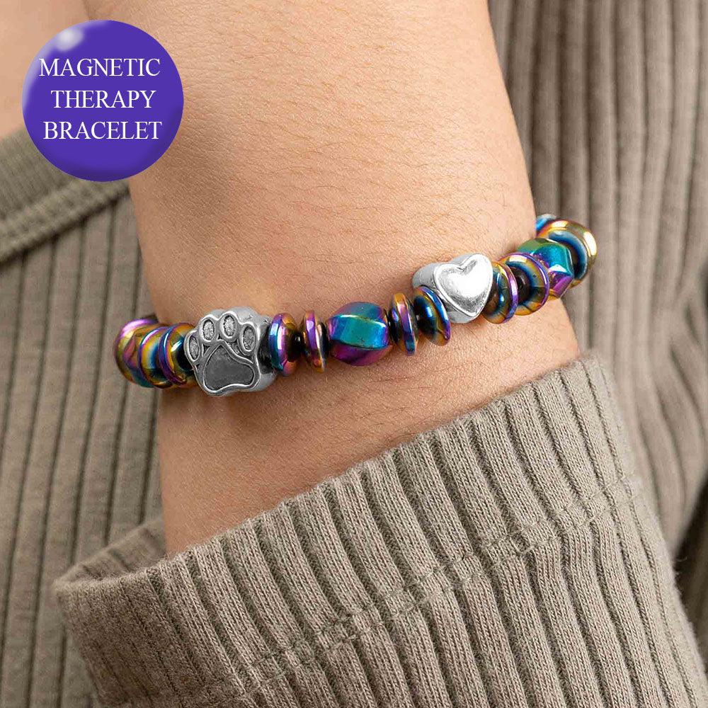Iridescent Rainbow Magnetic Beaded Therapy Bracelet