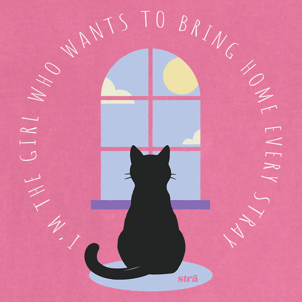 I’m The Girl Who Wants To Bring Home Every Stray Cat Tee (Terracotta, Blue Jean, Berry, Crunchberry, Violet)
