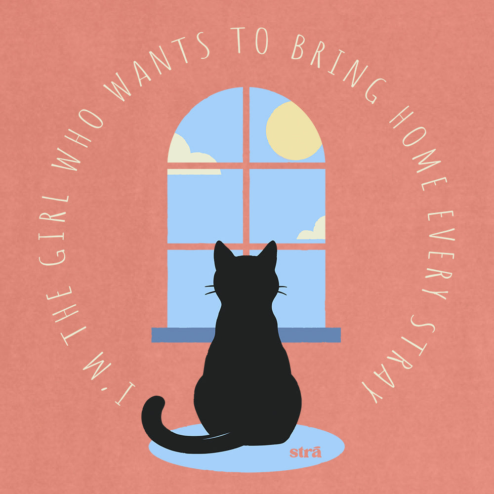 I’m The Girl Who Wants To Bring Home Every Stray Cat Tee (Terracotta, Blue Jean, Berry, Crunchberry, Violet)