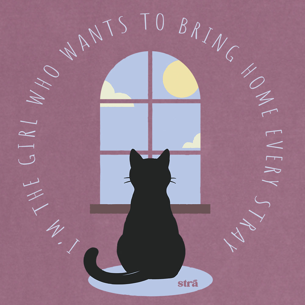 I’m The Girl Who Wants To Bring Home Every Stray Cat Tee (Terracotta, Blue Jean, Berry, Crunchberry, Violet)